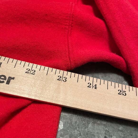 Vintage Snowman Christmas Tree Sweatshirt Womens Large MC Energy Sportswear Red - Picture 10 of 11